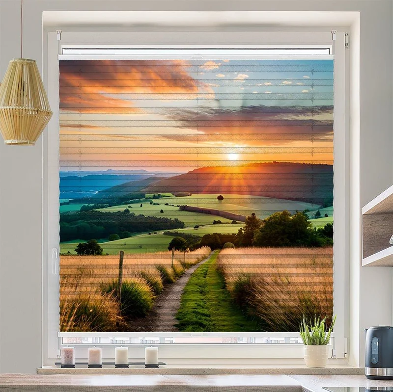 Plissee Motiv "Landschaft Kornfeld"