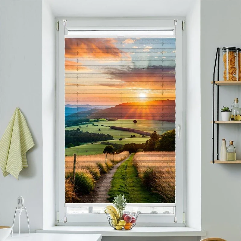 Plissee Motiv "Landschaft Kornfeld"