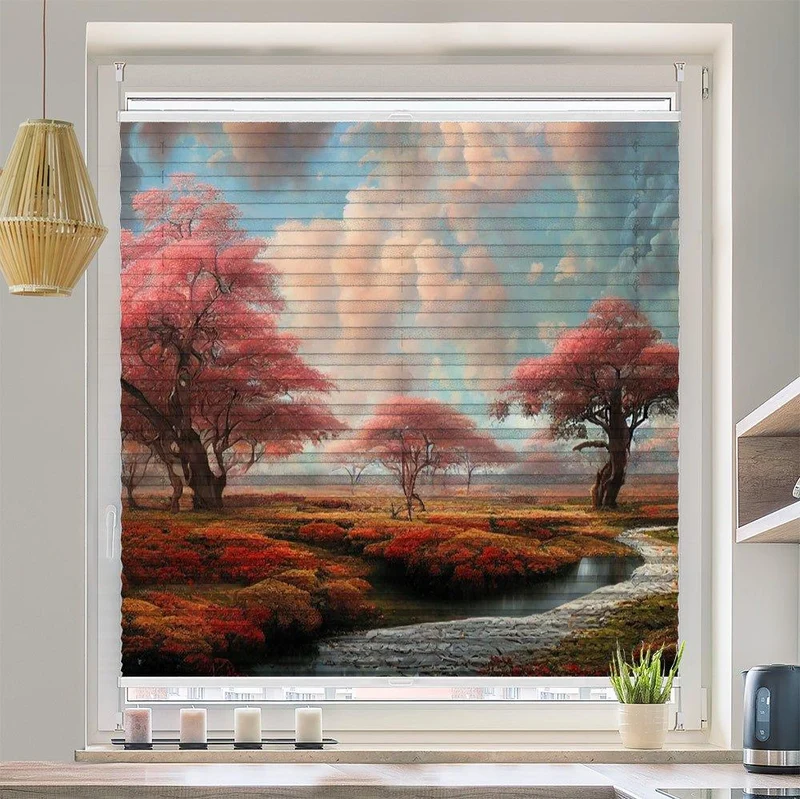 Plissee Motiv "Landschaft romantisch"