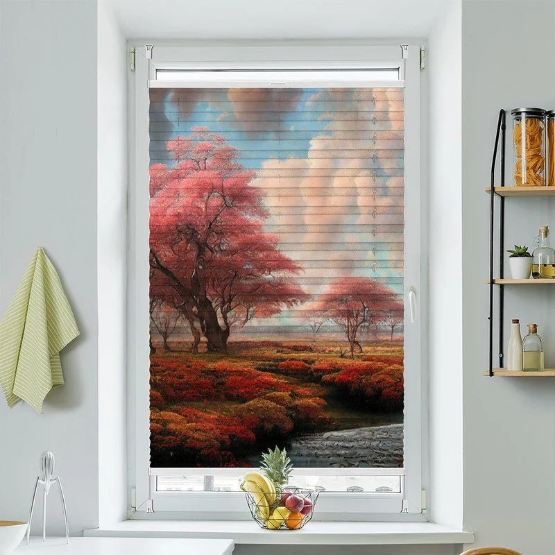 Plissee Motiv "Landschaft romantisch"