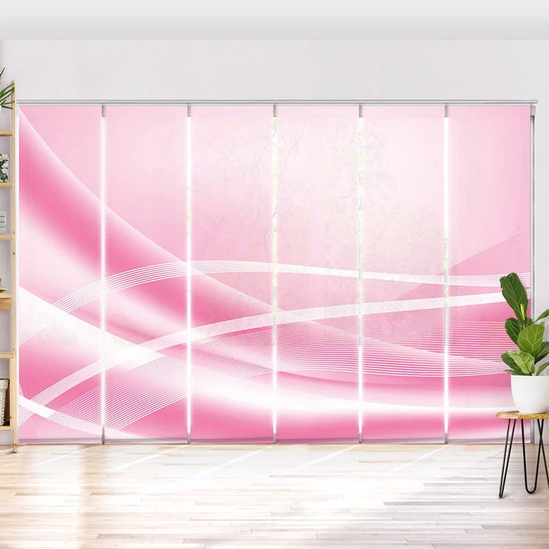 Schiebegardine Motiv "Grafik Rosa"
