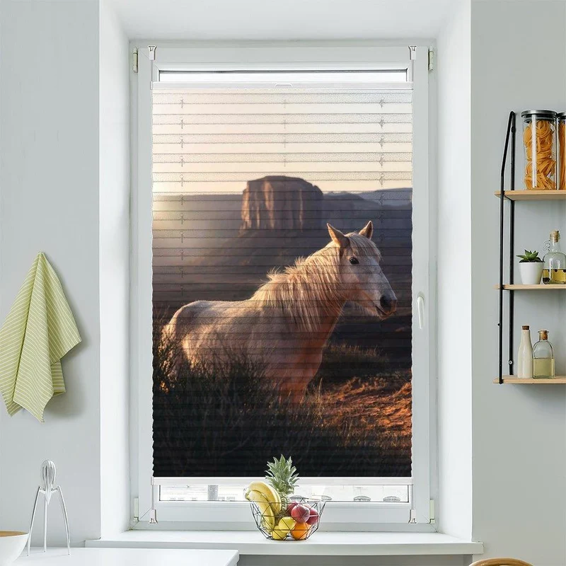 Plissee Motiv "Wildpferd Arizona"