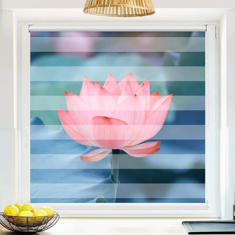 Klemmfix Doppelrollo "Lotusblume See" | Klemm Doppelrollo