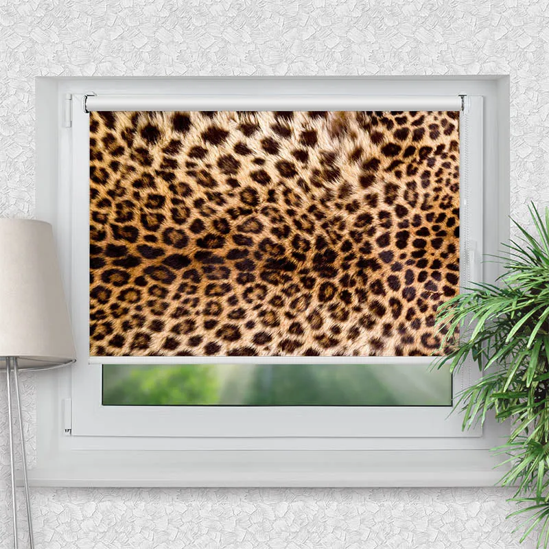 Klemmfix Rollo "Leopardenmuster" | Motiv-Klemmrollo