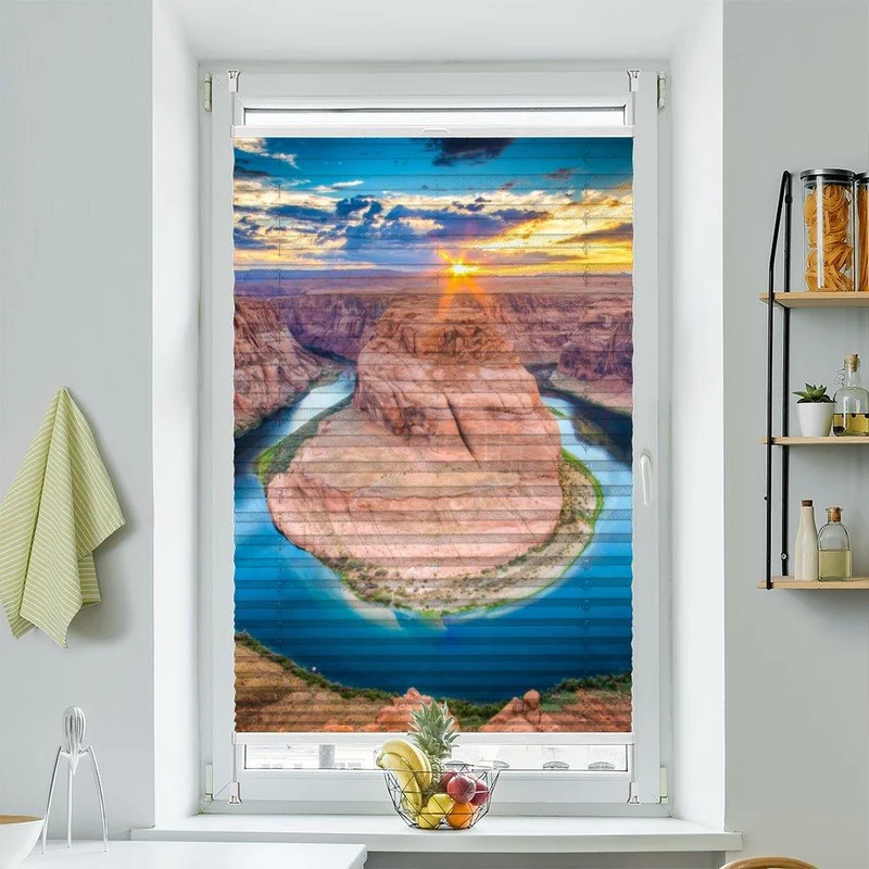 Plissee Motiv "Horseshoe Arizona"