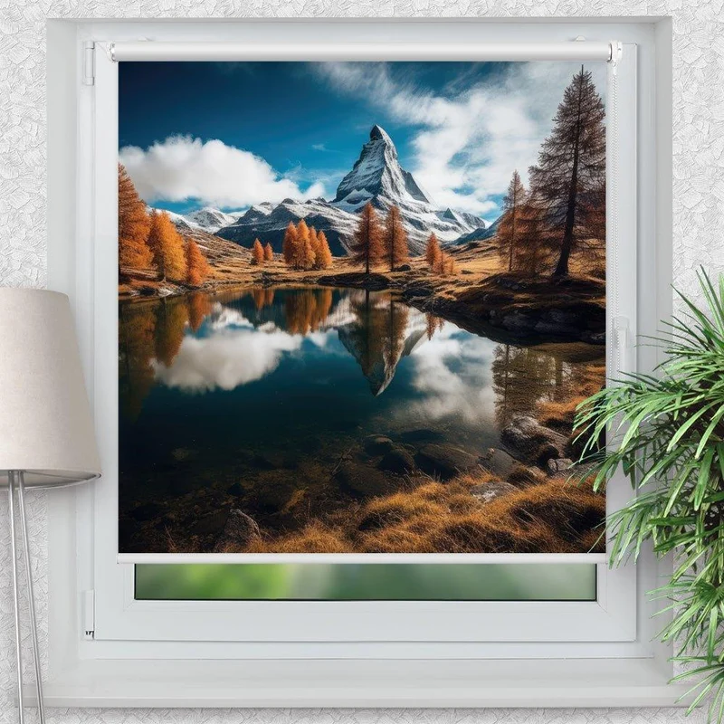 Klemmfix Rollo "Matterhorn See Gipfel" | Motiv-Klemmrollo