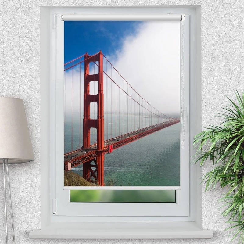 Klemmfix Rollo "Golden Gate Bridge" | Motiv-Klemmrollo