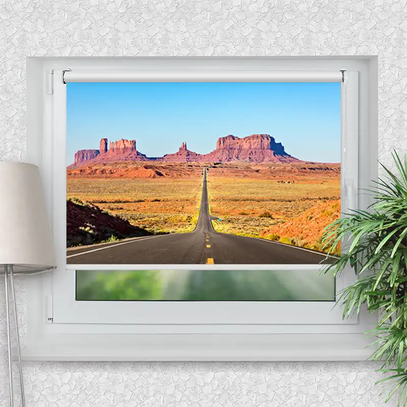 Klemmfix Rollo "Route 66 Monument Valley" | Motiv-Klemmrollo