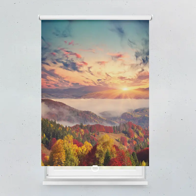 Springrollo Motiv "Herbstsonnenuntergang"