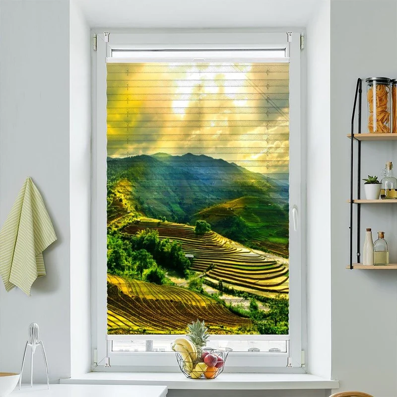 Plissee Motiv "Reisfelder Terrassen Vietnam"