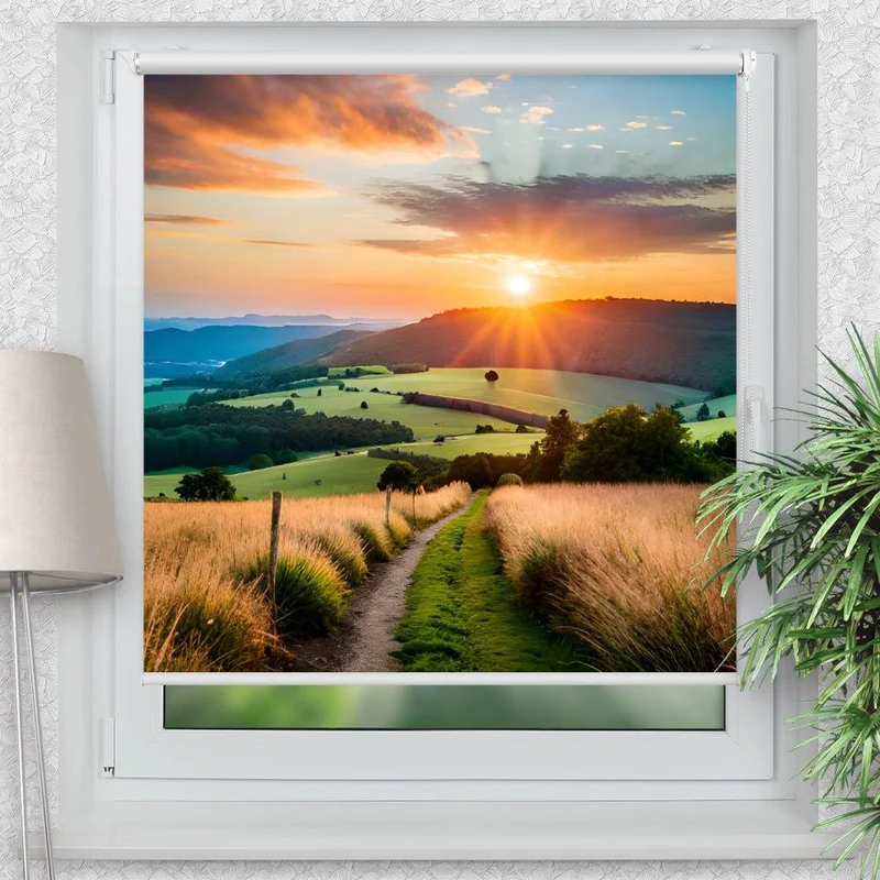 Klemmfix Rollo "Landschaft Kornfeld" | Motiv-Klemmrollo