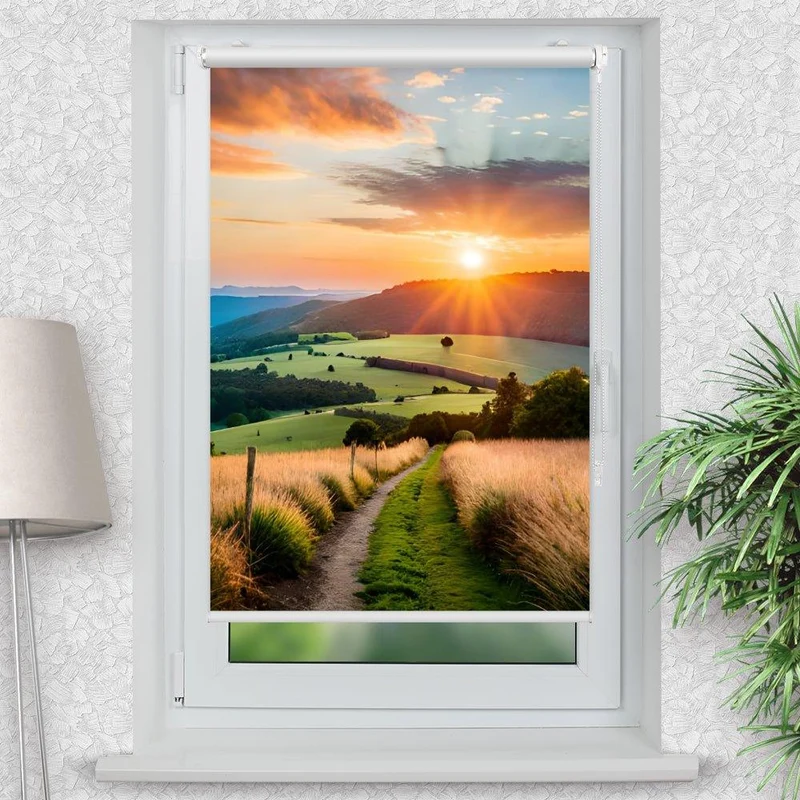 Klemmfix Rollo "Landschaft Kornfeld" | Motiv-Klemmrollo