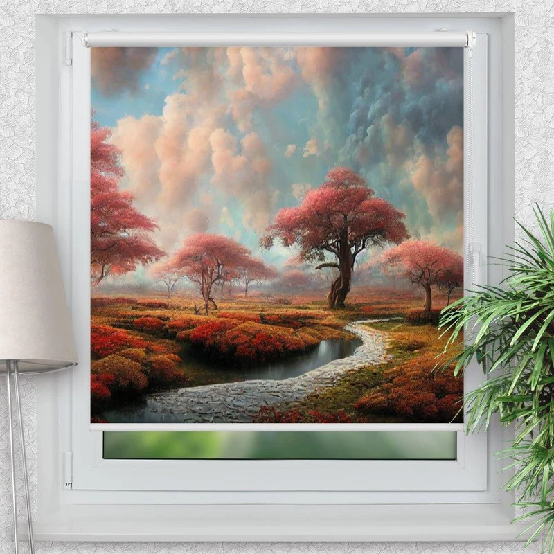Klemmfix Rollo "Landschaft romantisch" | Motiv-Klemmrollo