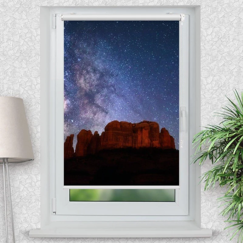 Klemmfix Rollo "Arizona Milchstrasse" | Motiv-Klemmrollo