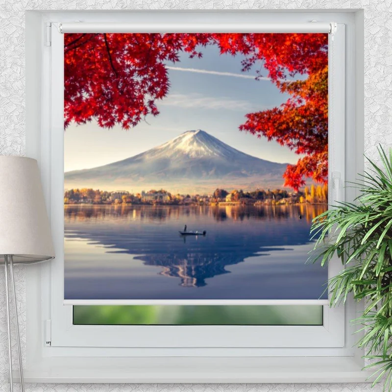 Klemmfix Rollo "Fujiyama Japan Herbst" | Motiv-Klemmrollo