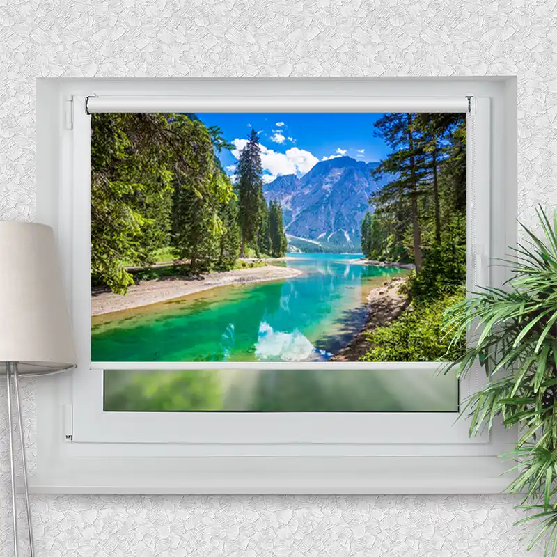 Klemmfix Rollo "Pragser Wildsee" | Motiv-Klemmrollo