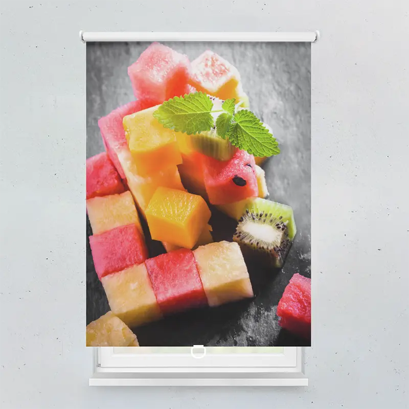 Springrollo Motiv "Fruechte Wuerfel"