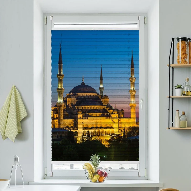 Wabenplissee Motiv "Istanbul Blaue Moschee"