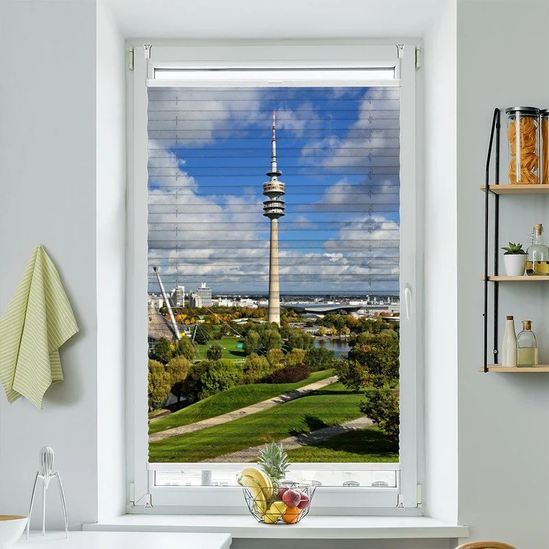 Wabenplissee Motiv "Muenchen Olympia Park Stadion"