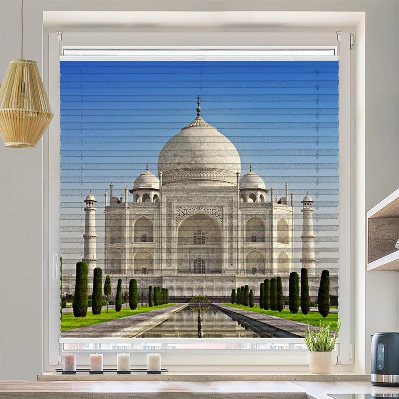 Wabenplissee Motiv "Taj Mahal Mausoleum"