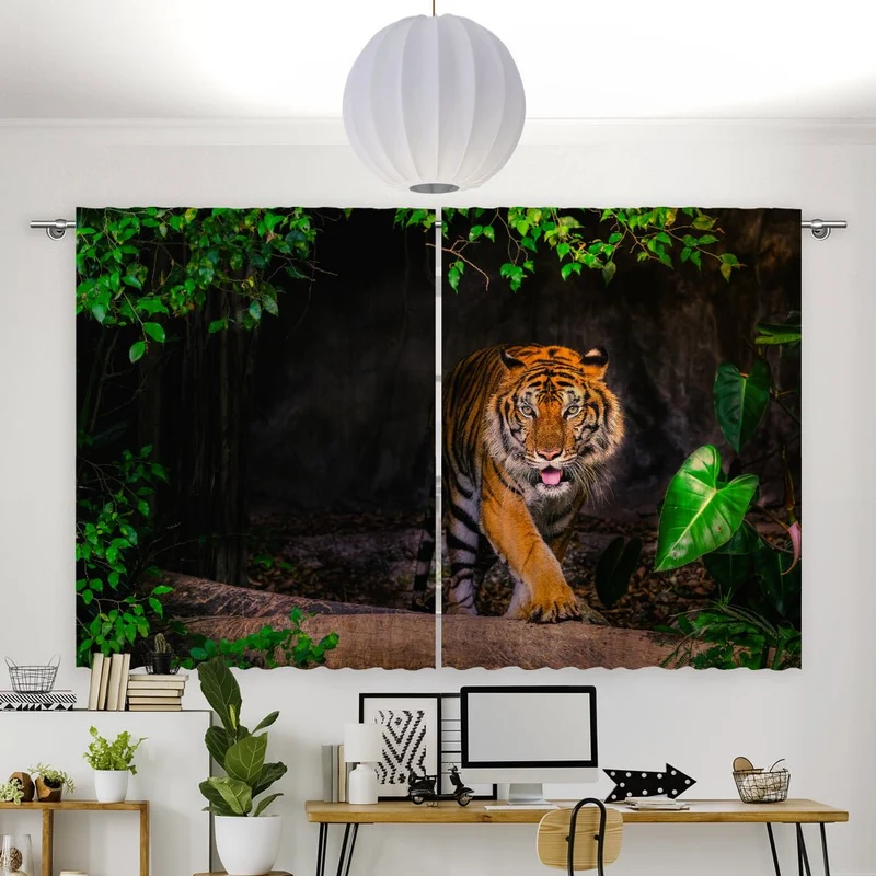 Vorhang Motiv "Tiger Indien"