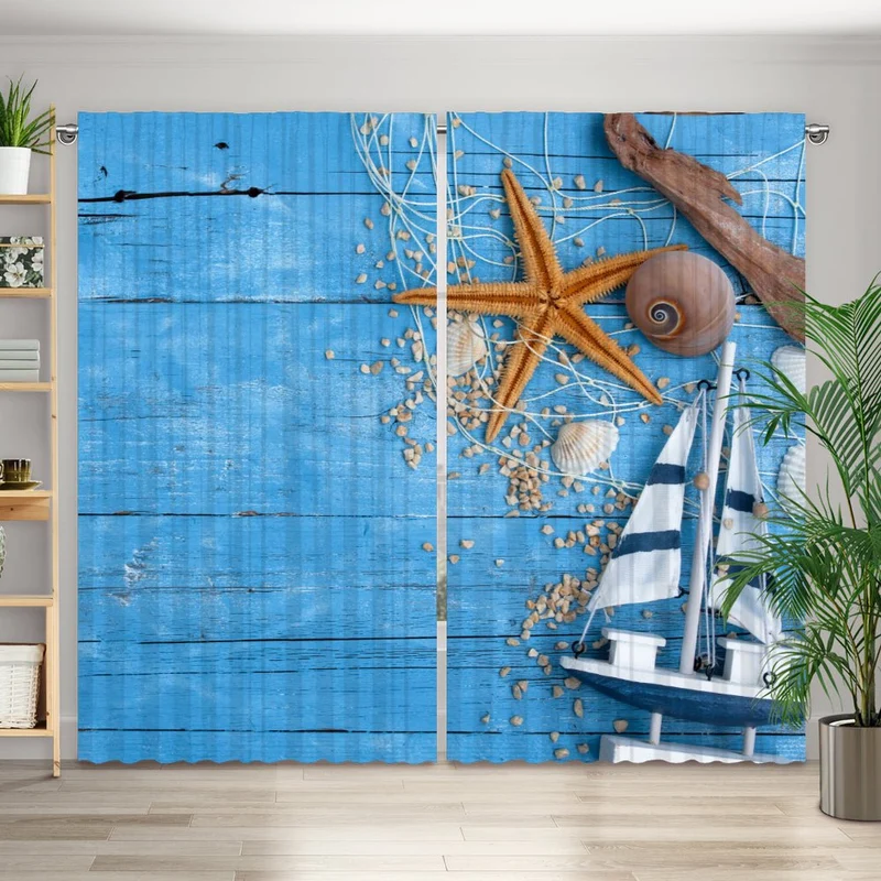 Vorhang Motiv "Maritim Strandgut Meer"