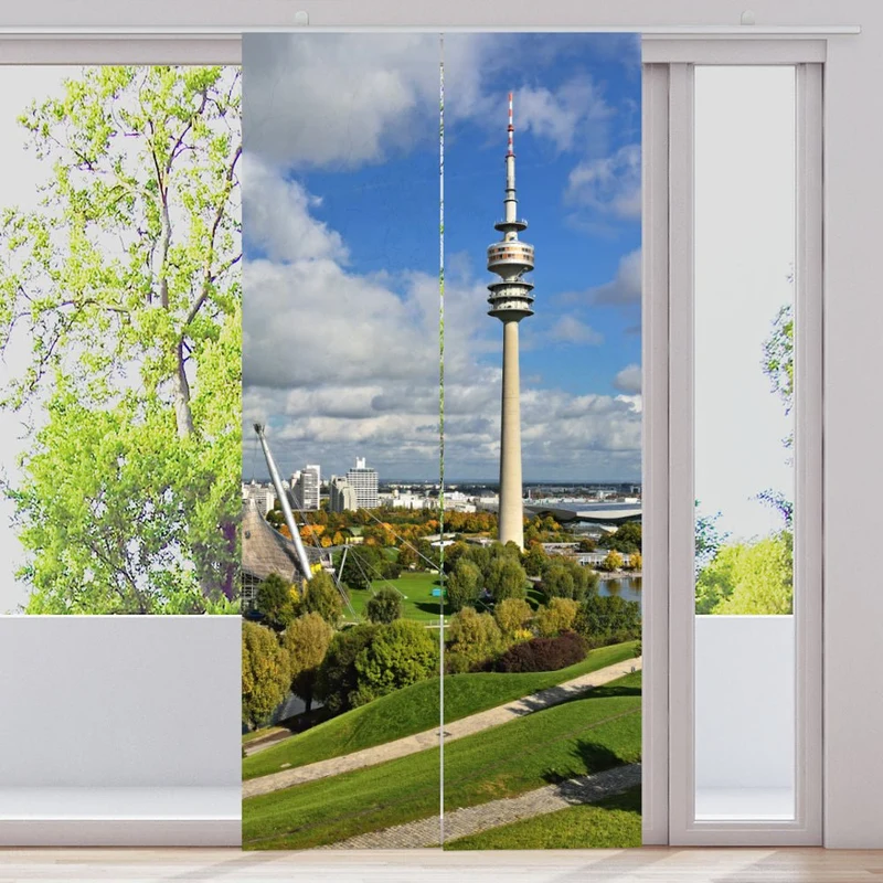 Schiebegardine Motiv "Skyline Olympiapark München"