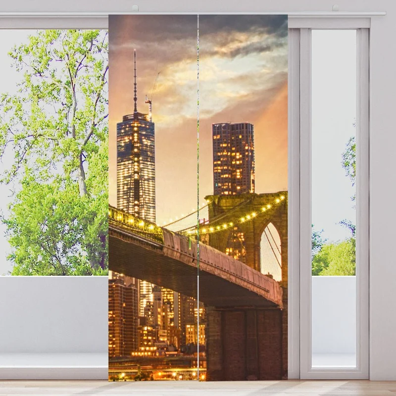 Schiebegardine Motiv "Brooklyn Bridge New York"