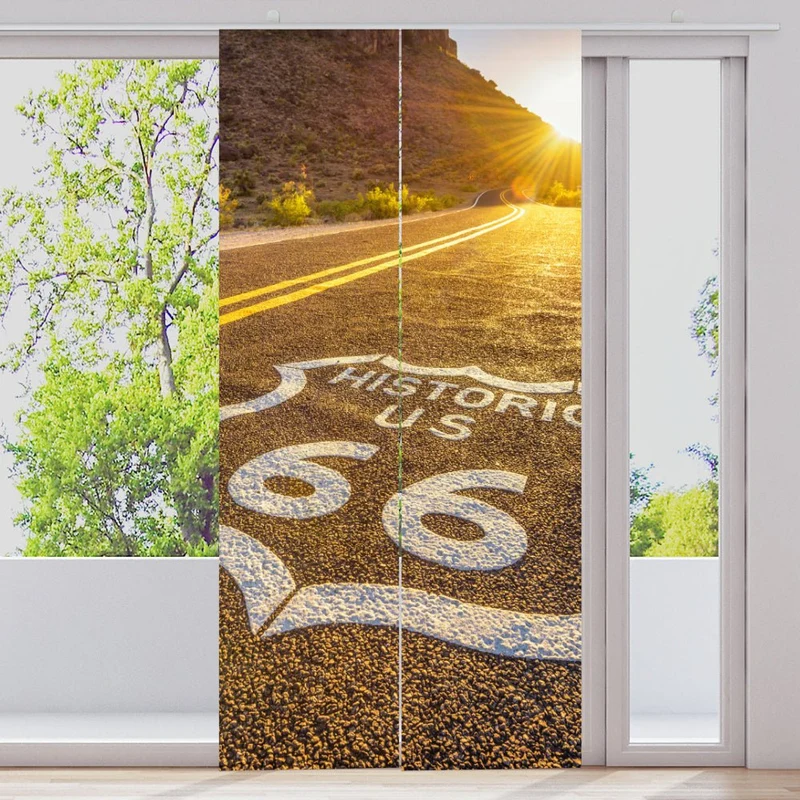 Schiebegardine Motiv "Route 66 USA"