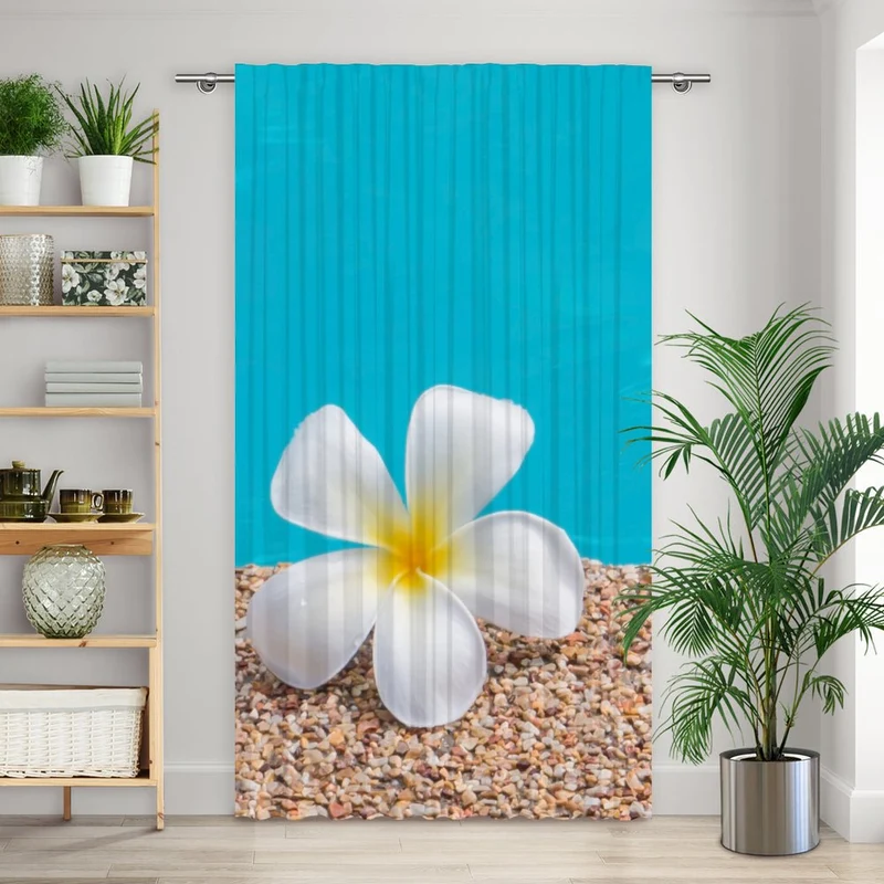 Vorhang Motiv "Frangipani Plumeria"