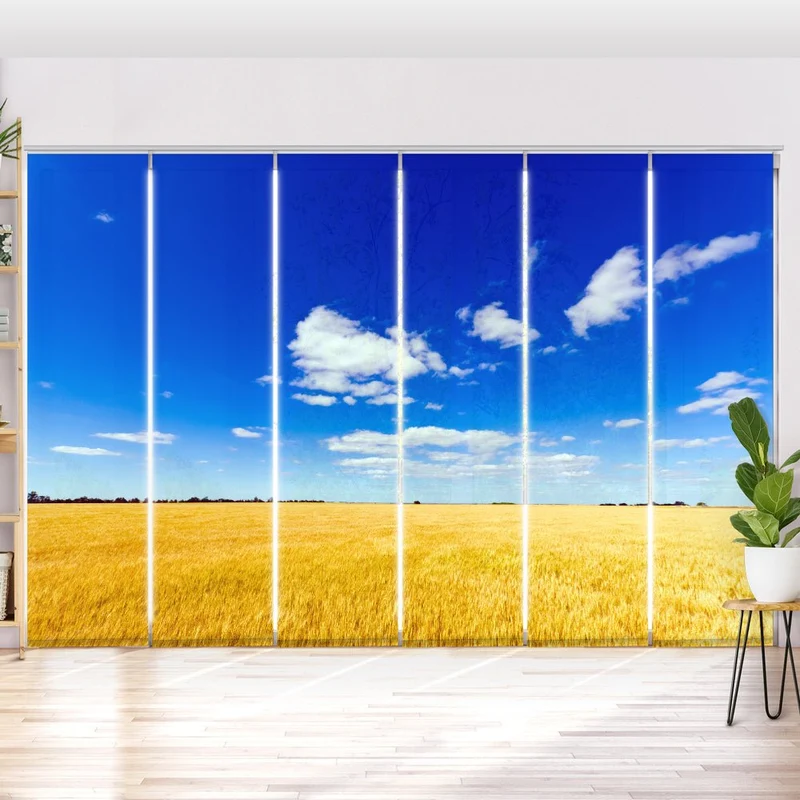 Schiebegardine Motiv "Kornfeld blauer Himmel"