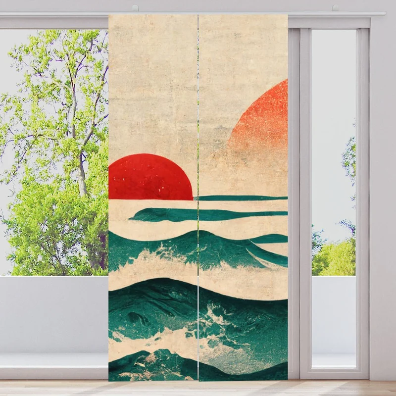 Schiebegardine Motiv "Sonnenuntergang asiatisch"
