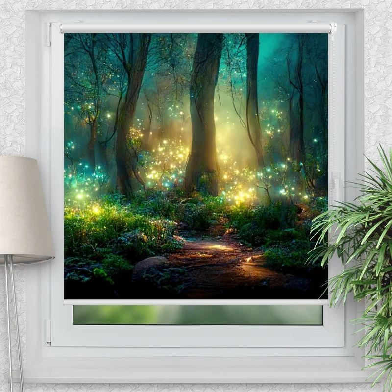Klemmfix Rollo "Fantasie Maerchen Wald" | Motiv-Klemmrollo