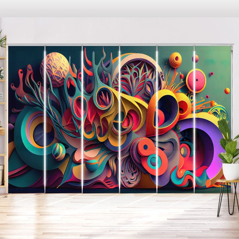 Schiebegardine Motiv "Kaleidoskop abstrakt"