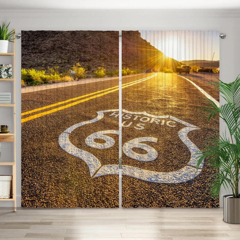 Vorhang Motiv "Route 66 USA"