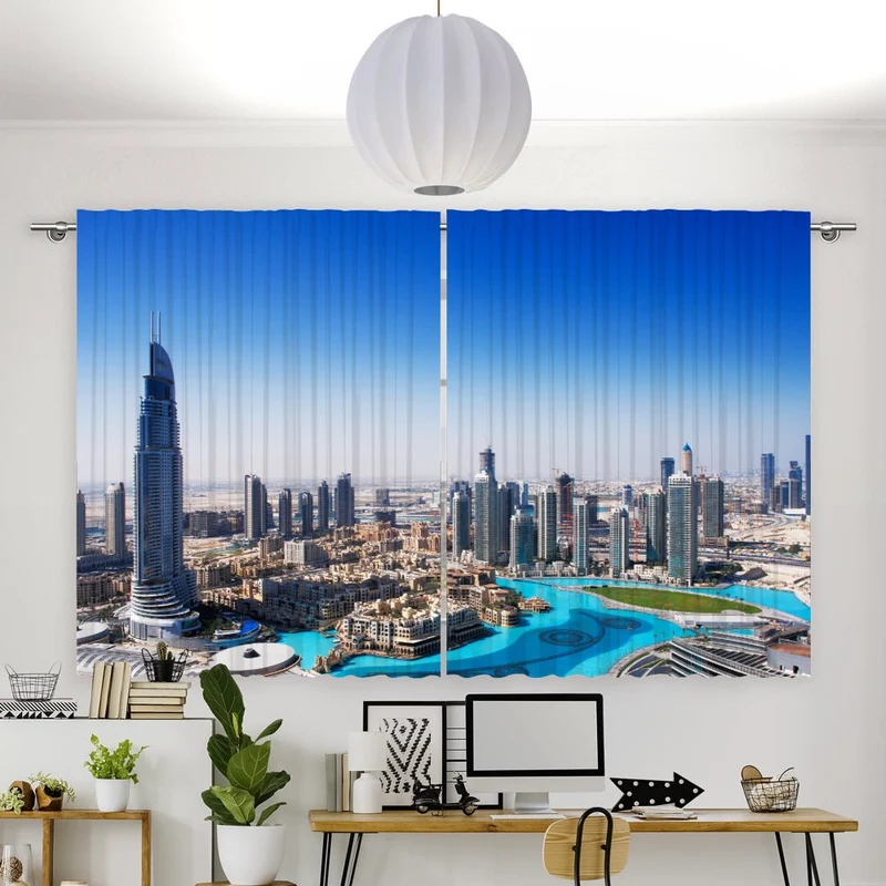 Vorhang Motiv "Dubai Skyline"