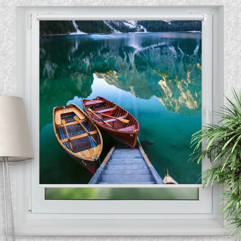 Klemmfix Rollo "Wald Berg See Pragser Wildseewald Berg Wildsee" | Motiv-Klemmrollo