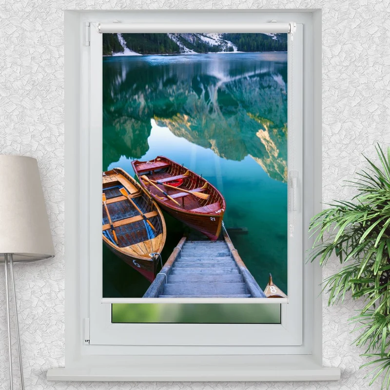 Klemmfix Rollo "Wald Berg See Pragser Wildseewald Berg Wildsee" | Motiv-Klemmrollo