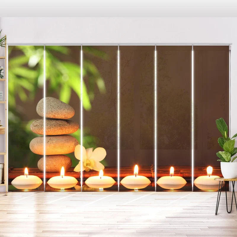Schiebegardine Motiv "Orchidee Wasser"