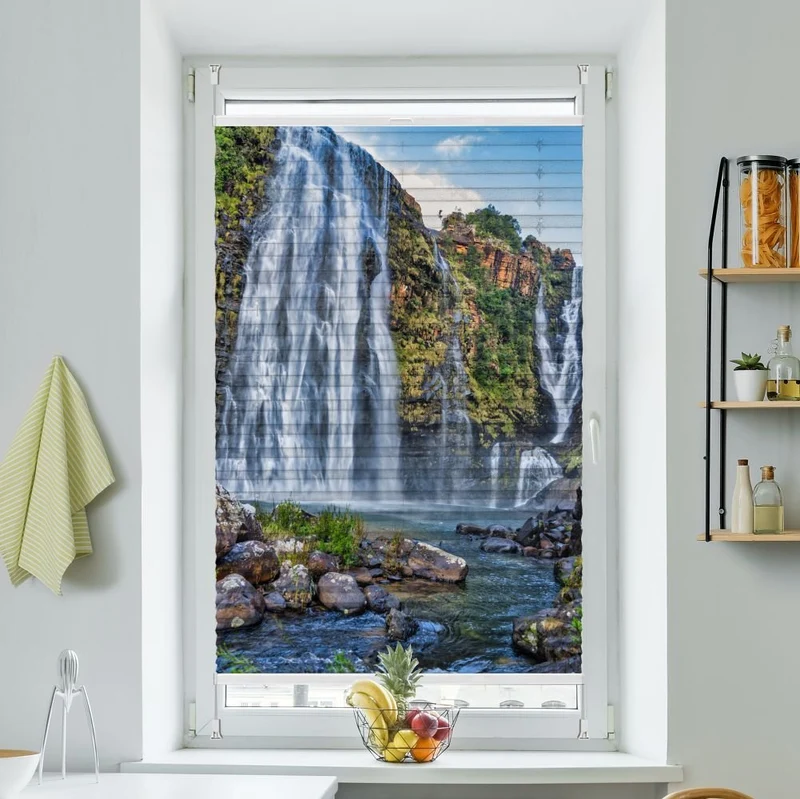 Plissee Motiv 'Wasserfall Suedafrika'