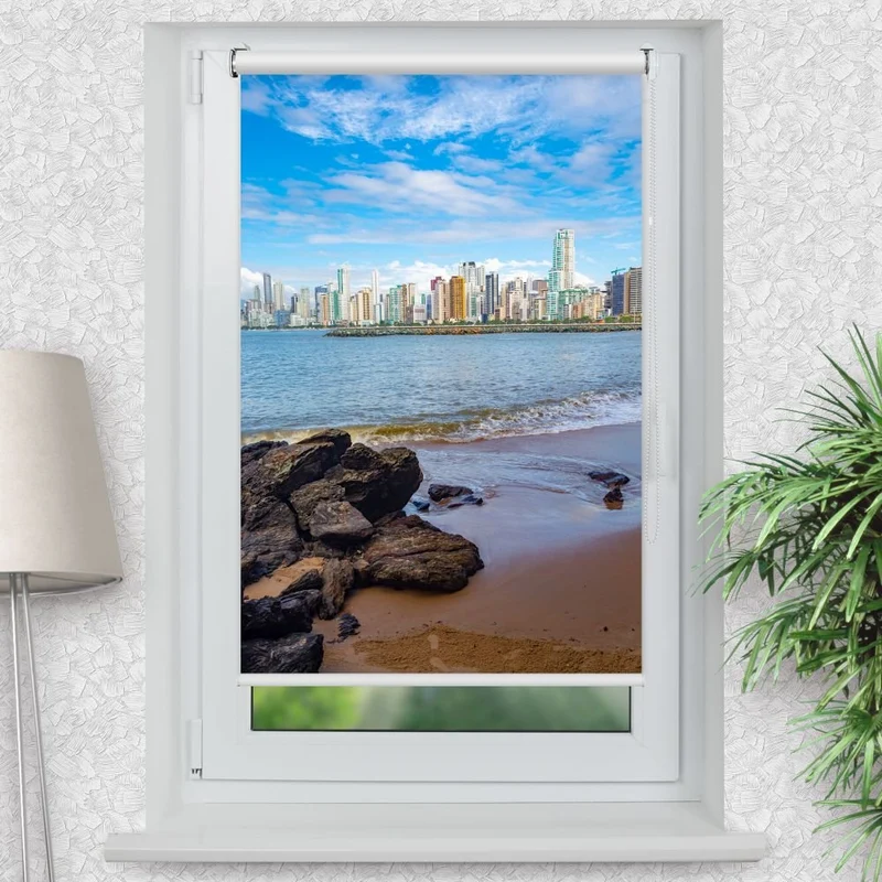 Klemmfix Rollo 'Skyline Brasilien' | Motiv-Klemmrollo
