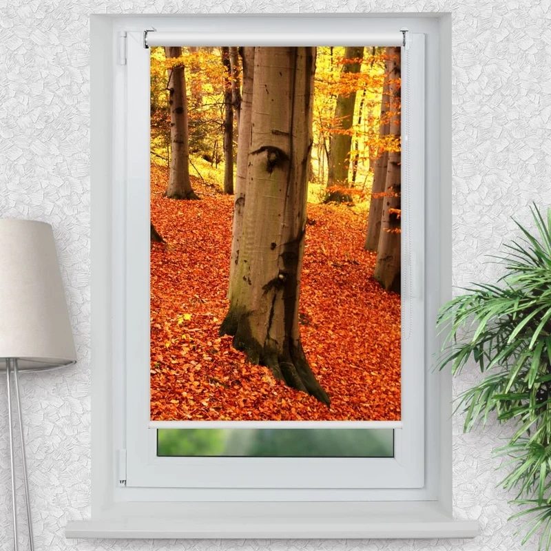 Klemmfix Rollo 'Baum Im Herbst Mit Gesicht' | Motiv-Klemmrollo