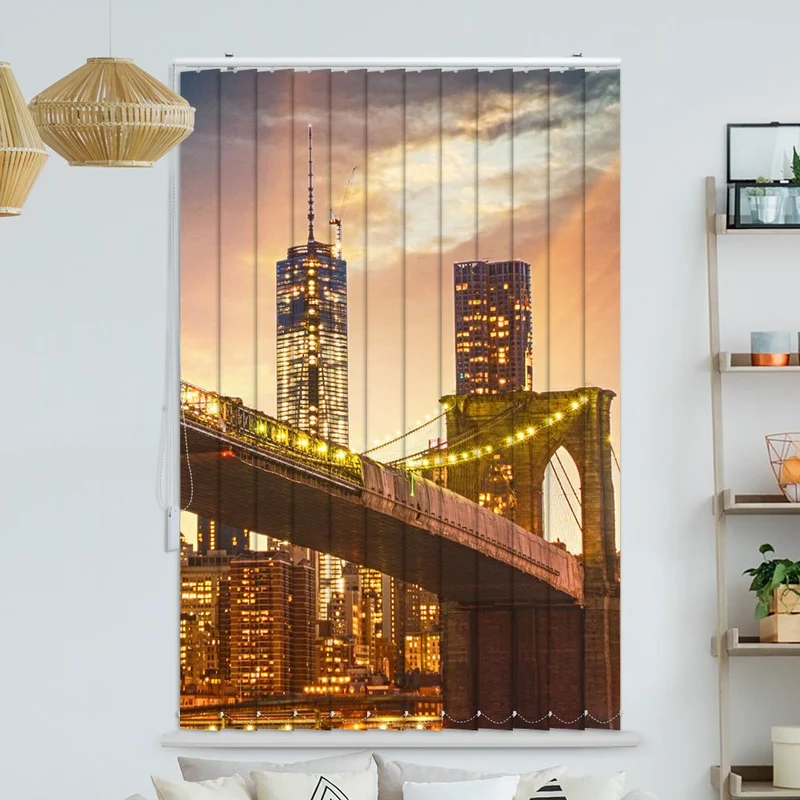 Lamellenvorhang Motiv "Brookly Bridge Manhatten"