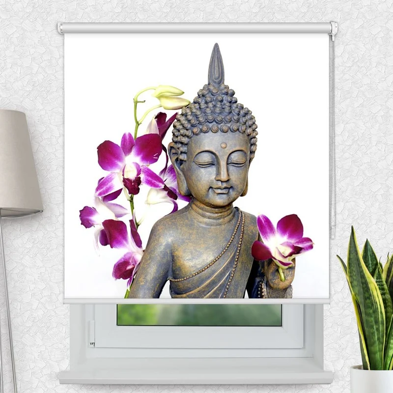 Motivrollo 'Buddha Orchidee' | Bis B 430 x H 440 cm