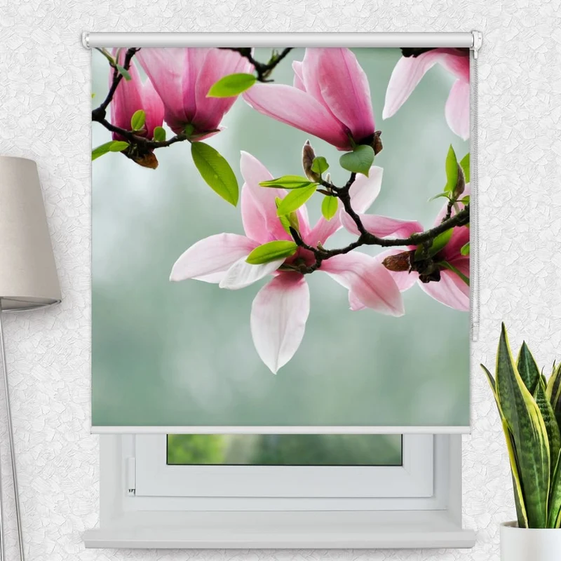 Motivrollo 'Magnolia Blueten' | Bis B 430 x H 440 cm