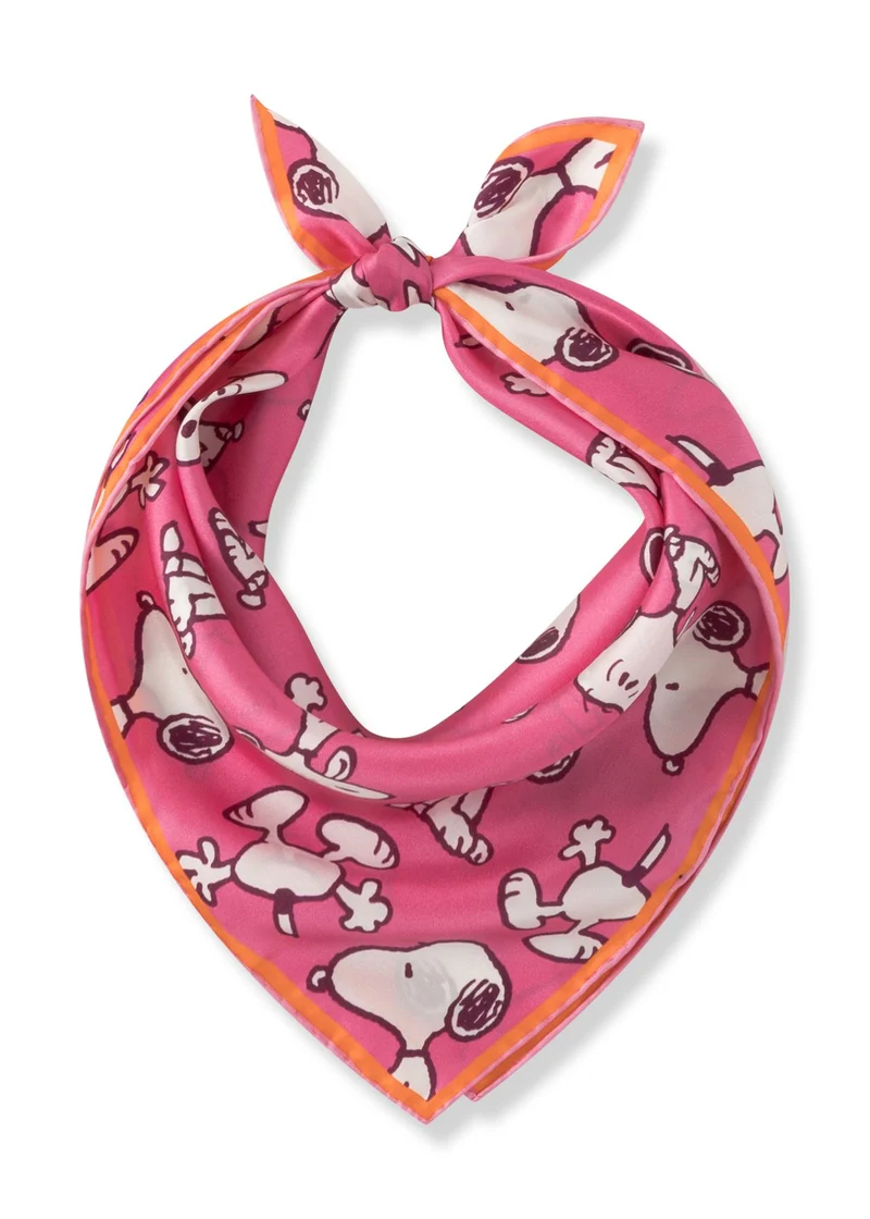 Peanuts Nickituch aus reiner Seide mit SNOOPY ALL OVER-Muster