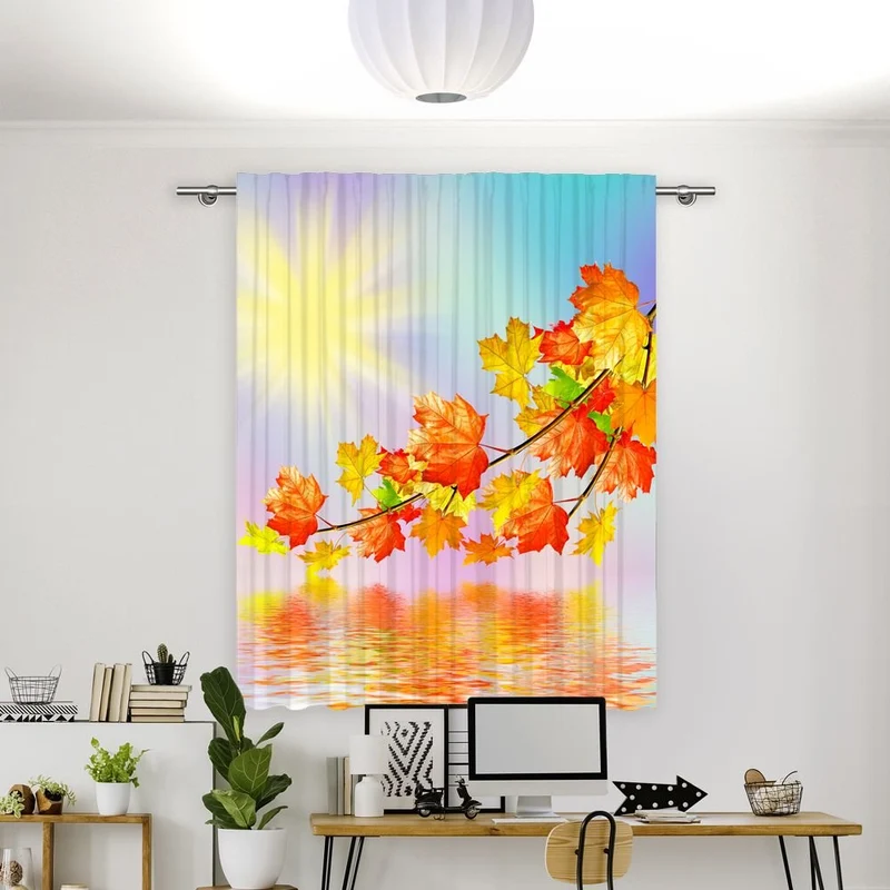 Vorhang Motiv 'Herbst Ahornblaetter'