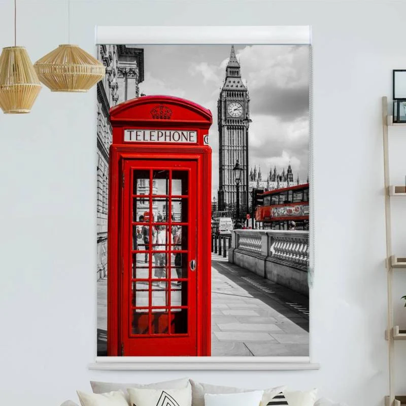 Kassettenrollo Motiv "Rote Telefonzelle London" | bis B 420 x H 420 cm