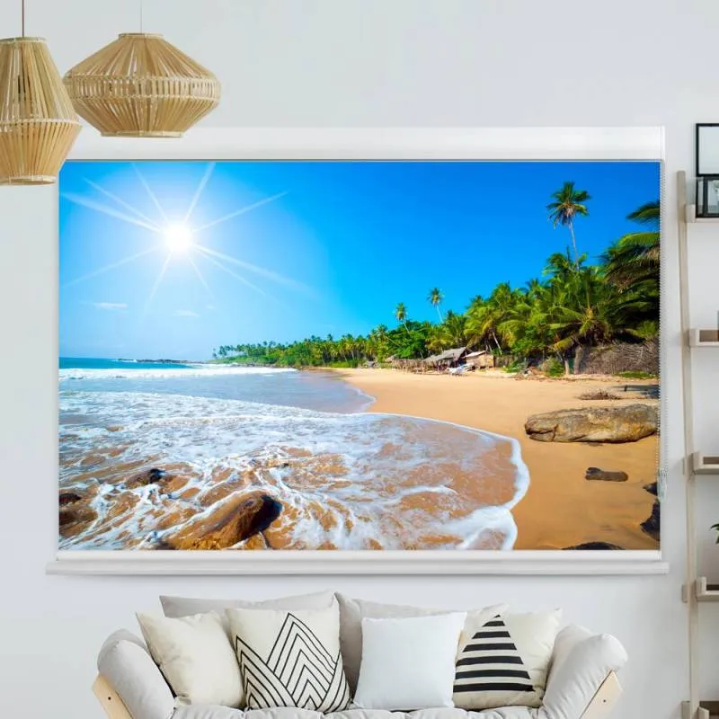 Kassettenrollo Motiv "Traumhafter Strand" | bis B 420 x H 420 cm