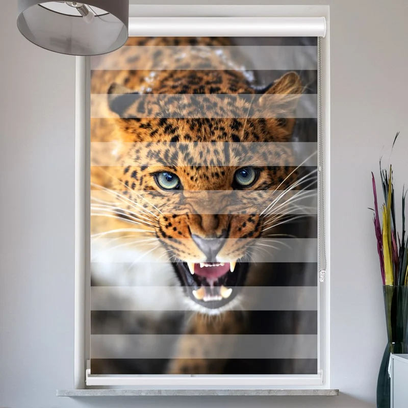 Doppelrollo mit Kassette "Leopard"
